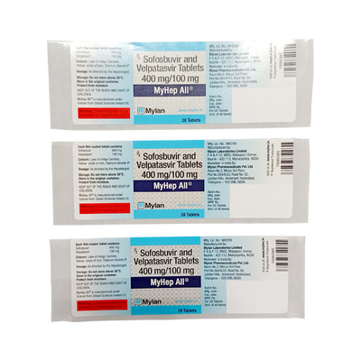 La coutume pharmaceutique de papier synthétique imperméable d'autocollant de label de bouteille de pilule a imprimé