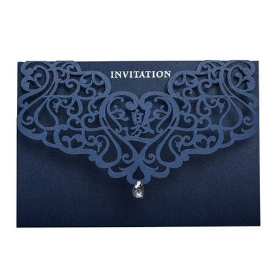 Enveloppes bleues faites sur commande de carte-cadeau de faire-part de mariage pour des cartes 5x7