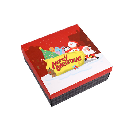 Boîte d'emballage de cadeau de nougat d'arbre de Noël Boîte d'assortiment de biscuits de rectangle