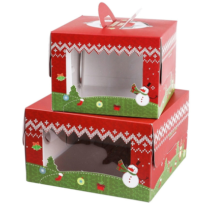 Boîte-cadeau personnalisée de Noël d'impression de CYMK pour la sucrerie douce 600gsm de gâteau de Noël