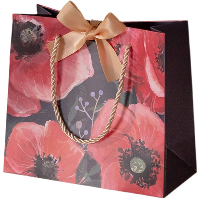 COA Mesdames sac à main kraft floral sac à main fleur sac en papier