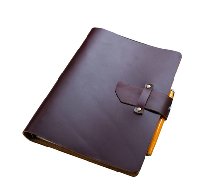 Journal personnalisé de papeterie d'impression de journal de cahier relié en cuir d'unité centrale