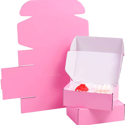 Emballage du boîte-cadeau ondulé rose pour le stockage de expédition de expédition