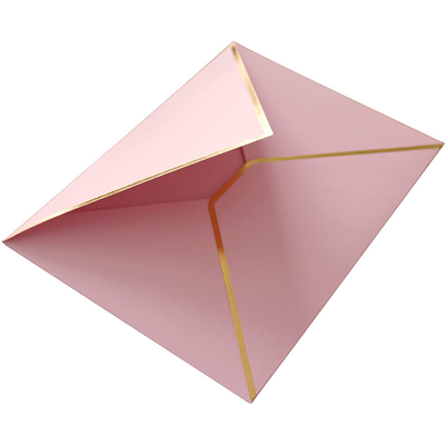 Logo fait sur commande d'enveloppe d'invitation de Rose Gold Pink Bronzing Paper