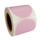 Les labels roses ronds auto-adhésifs de papier thermosensible de cercle roulent DIY LOGO Design