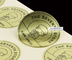 Impression d'étiquettes d'autocollants découpés avec des matrices de feuille d'or 24k brossée pour l'emballage du logo personnalisé