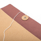 Le gousset de Brown C4 enveloppe le sac de document de papier d'emballage avec la fermeture de bouton
