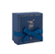 Boîte d'emballage d'habillement de vêtement de boîte-cadeau ondulée de carton bleu de conception de luxe