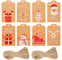 Étiquettes de biscuit de Noël de PVC d'étiquette de cadeau de chocolat accrochant de CMJN pour l'emballage de dessert de pâtisserie