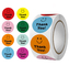 Étiquettes d'autocollant rondes imperméables colorées de CMJN, visage de sourire de 1 pouce