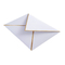 Ligne blanche faite sur commande de bord de feuille d'or de Logo Wedding Invitation Envelope With de conception